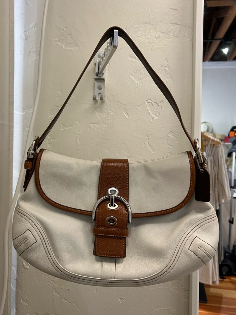 Coach Vintage White/Brown SOHO Shoulder Bag
